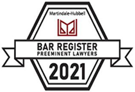 Martindale Hubbell - Bar Register Preeminent Lawyers - 2021