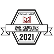 Martindale Hubbell - Bar Register Preeminent Lawyers - 2021